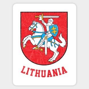 Lithuania - Vintage Distressed Style Crest Design Sticker